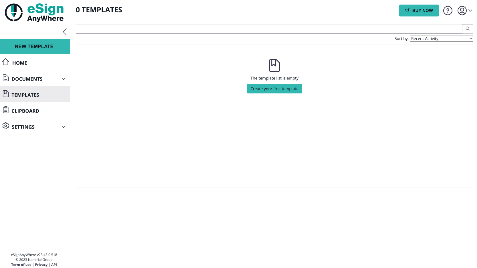 Use Case Example: Template - Namirial eSignAnyWhere